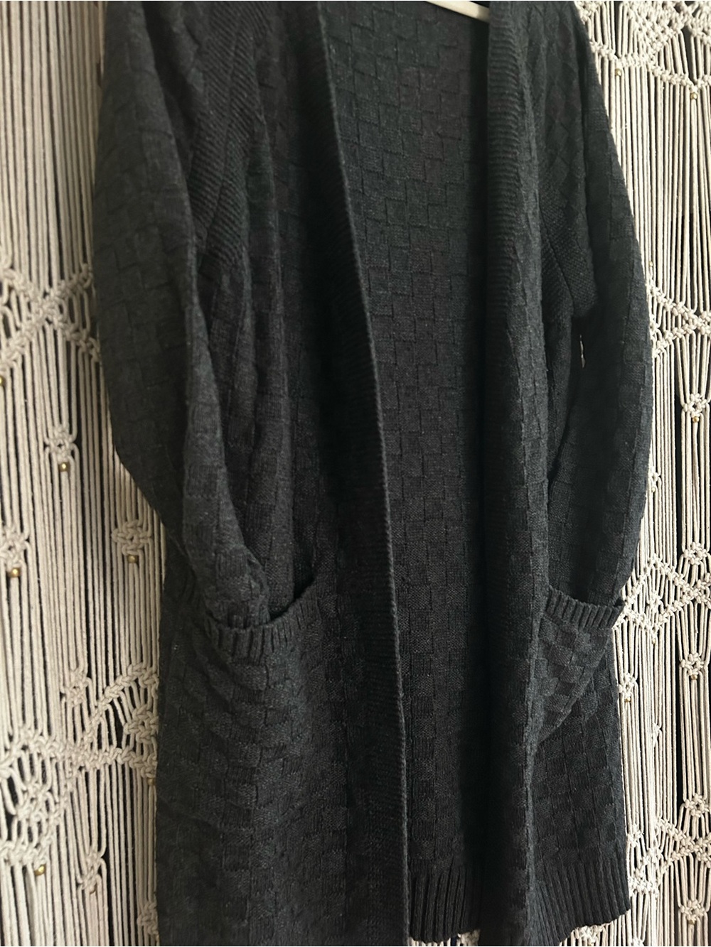 Women’s black open Fatface cardigan with pockets